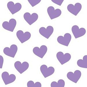 Mid lilac hearts on white (medium)