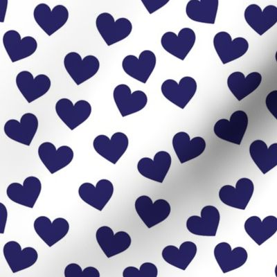 Navy hearts on white (medium)