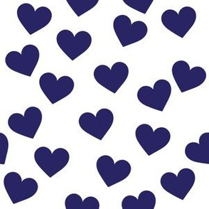 Navy hearts on white (medium)