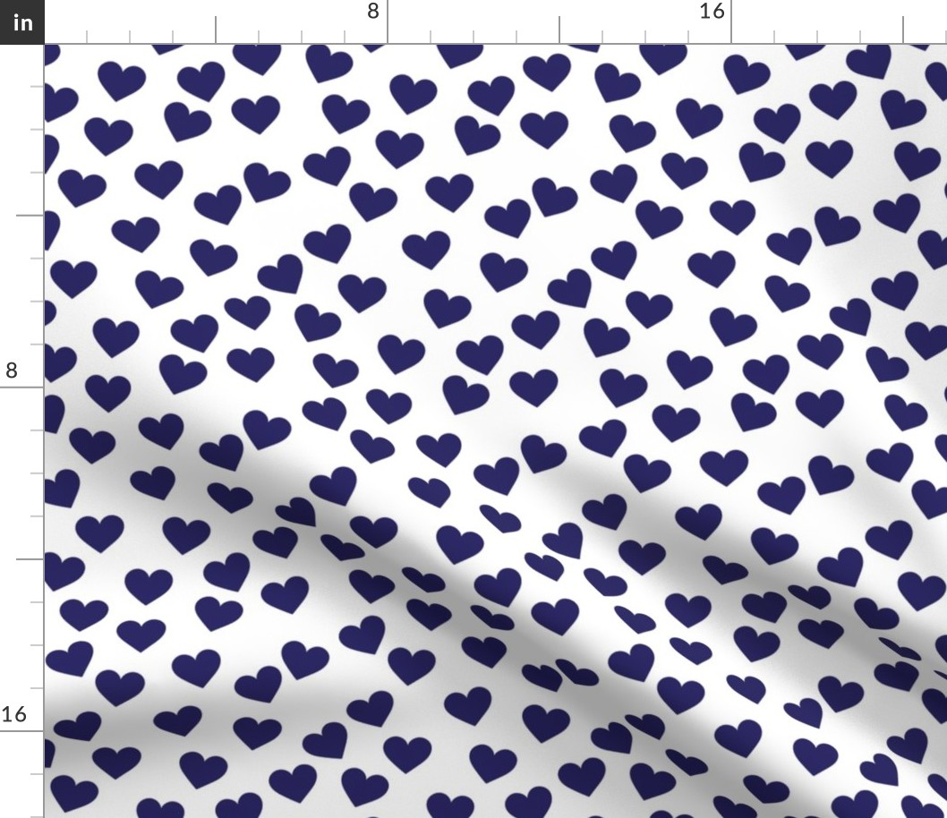 Navy hearts on white (medium)