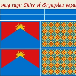 mug rugs: Shire of Bryngolau (SCA)