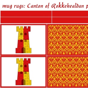 mug rugs: Canton of Rokkehealdan (SCA)