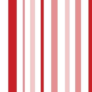 red big stripe white, pink stripes
