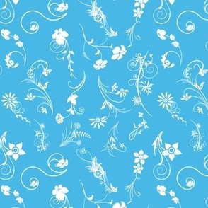 turquoise fancy floral