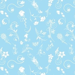 turquoise medium fancy floral