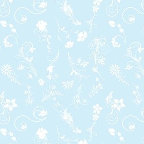 turquoise pale fancy floral