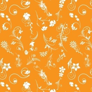 orange fancy floral