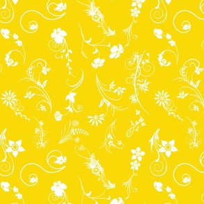 Yellow bright fancy floral