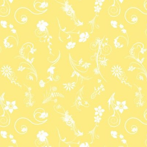 Yellow pale fancy floral