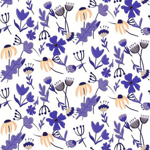 Folksy Floral in purple