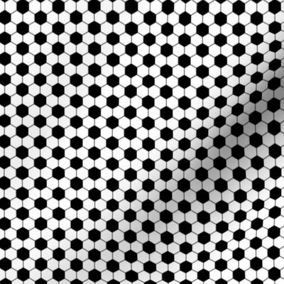 (extra small scale) soccer ball pattern - black and white - C21