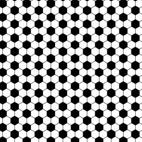 (extra small scale) soccer ball pattern - black and white - C21