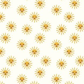 (3/4" scale) Sunshine - cute suns - cream - C21