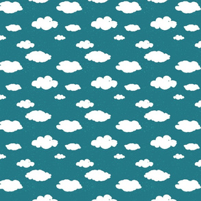 Clouds Teal - Small