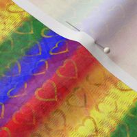 Very Rainbow! Heart Rainbow Gay Pride Flag -- Gay Pride Flag Colors with Gold Hearts - Large Scale for Home Decor, Pride Prom, Pride Festival diy 
