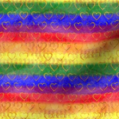 Very Rainbow! Heart Rainbow Gay Pride Flag -- Gay Pride Flag Colors with Gold Hearts - Large Scale for Home Decor, Pride Prom, Pride Festival diy 