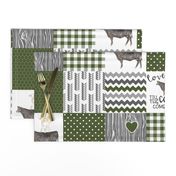 Farm//Love you till the cows come home//Angus//Green - Wholecloth Cheater Quilt