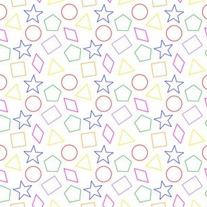 Rainbow geometric outline shapes (mini)