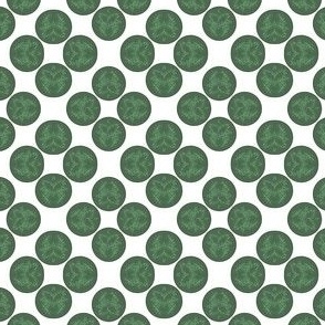 Dots With a Twist. Green Oval Polka Dots.