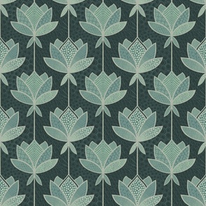 Japanese lotus - mint - medium