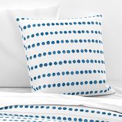 Shibori Bean Pattern in Indigo Blue (large scale) | Mame shibori, bean shibori dots pattern in deep blue, shibori pea print, classic tenugui pattern.