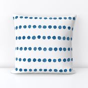 Shibori Bean Pattern in Indigo Blue (large scale) | Mame shibori, bean shibori dots pattern in deep blue, shibori pea print, classic tenugui pattern.