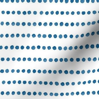 Shibori Bean Pattern in Indigo Blue (small scale) | Mame shibori, bean shibori dots pattern in deep blue, shibori pea print, classic tenugui pattern.