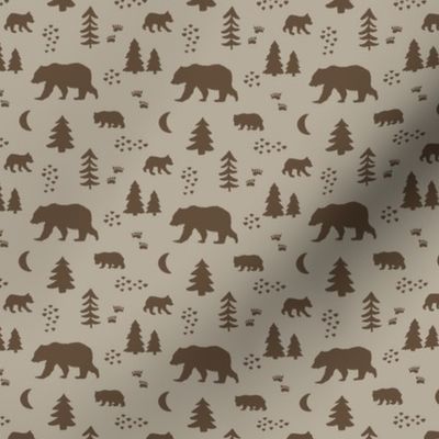 Brown Boho Woodland Bear Mini