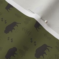 Forest Green Boho Buffalo Mini