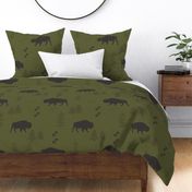 Forest Green Boho Buffalo Large