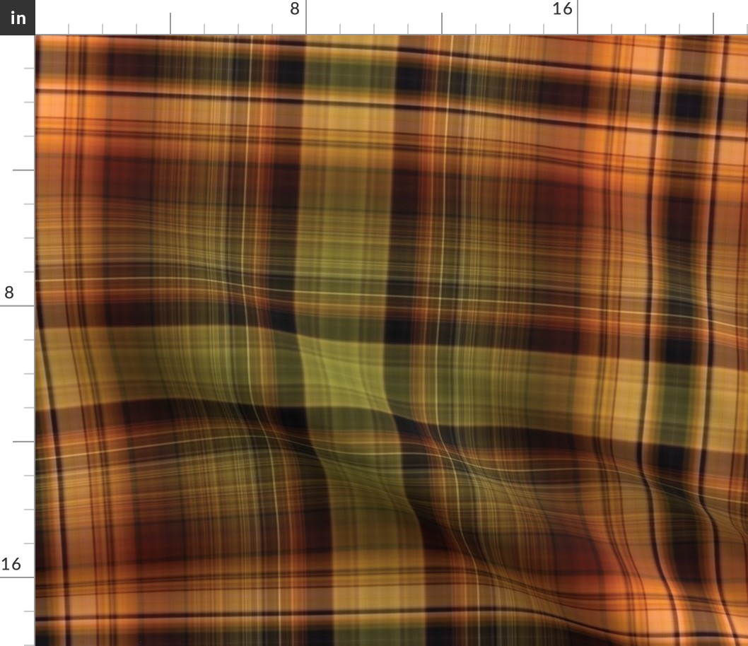 Large Scale Fall Plaid for Wallpaper