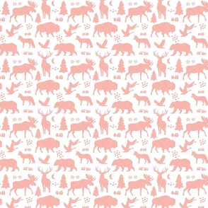 Pink Boho Wild Forest Animals Small