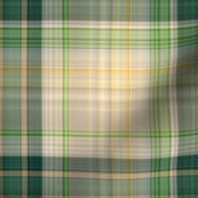 Large Green and Cream Plaid