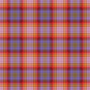 Purple Plaid with Red and Gold