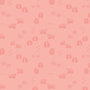 Pink Animal Tracks Medium
