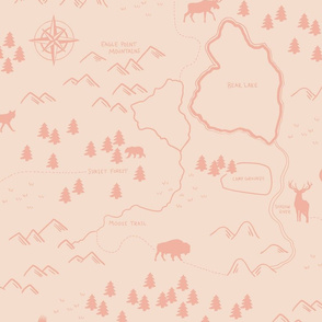 Pink Forest Map Large