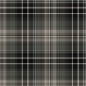 Grey and Black Large Scale Plaid