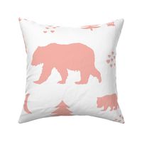 Pink and White Boho Bears Large