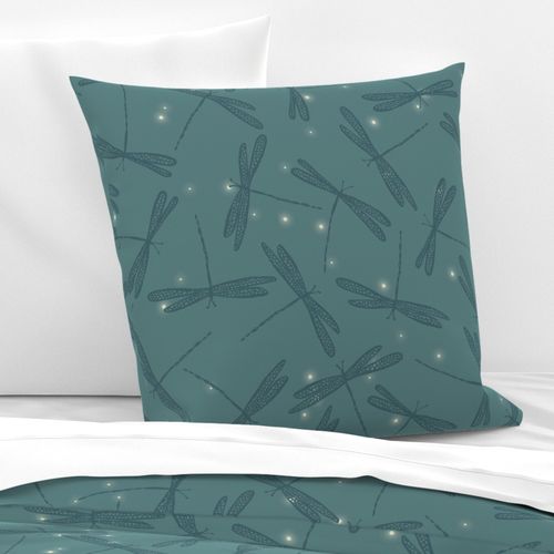 Dragonflies-patternsquare-teal-blue