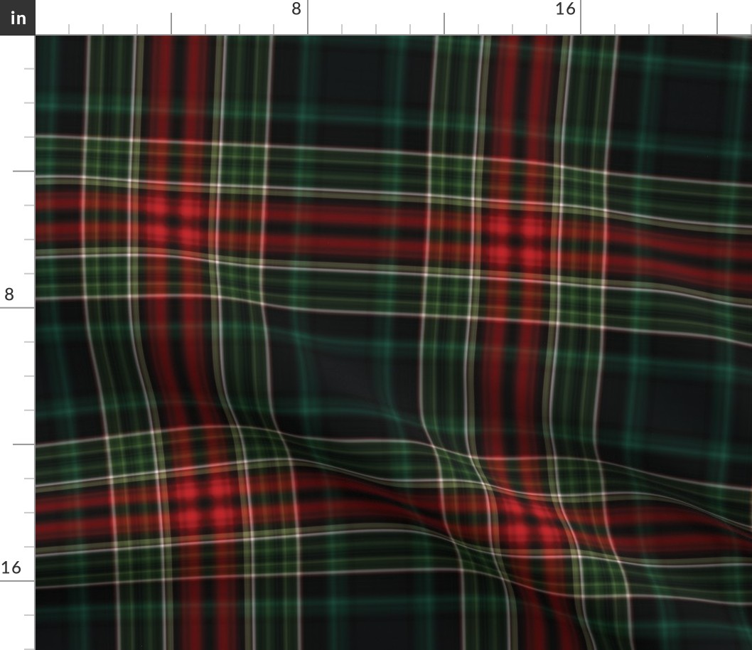 Dark Neon Christmas Plaid