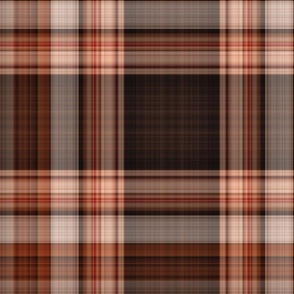 Extra Large Rich Dark Brown Fall Plaid for Wallpaper and Home Decor