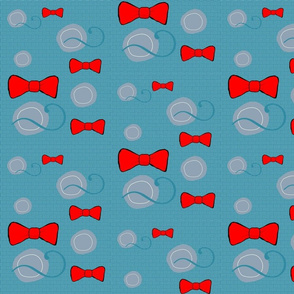 Bow  ties (small) on basket weave