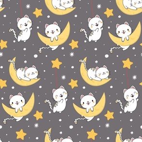 Cat Fabric, Wallpaper and Decor Spoonflower