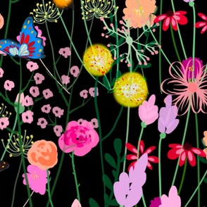 Spring flowers,blossom ,wild flowers pattern