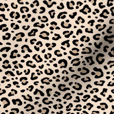 ★ BLACK and WHITE LEOPARD (rotated) - LEOPARD PRINT in ECRU ★ Small Scale / Collection : Leopard spots – Punk Rock Animal Print