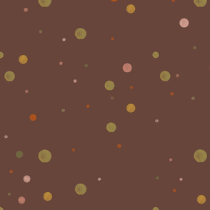 Hand painted Polka Dots in Autumn