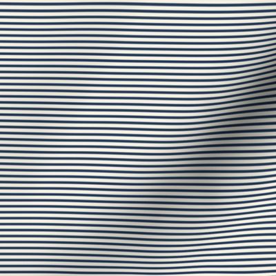 Hickory Stripe Horizontal: Navy & Cream Train Conductor Stripe