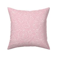 Rose Cutout Pattern - Rose Quartz and White