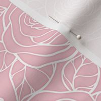 Rose Cutout Pattern - Rose Quartz and White