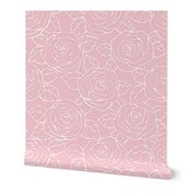 Rose Cutout Pattern - Rose Quartz and White